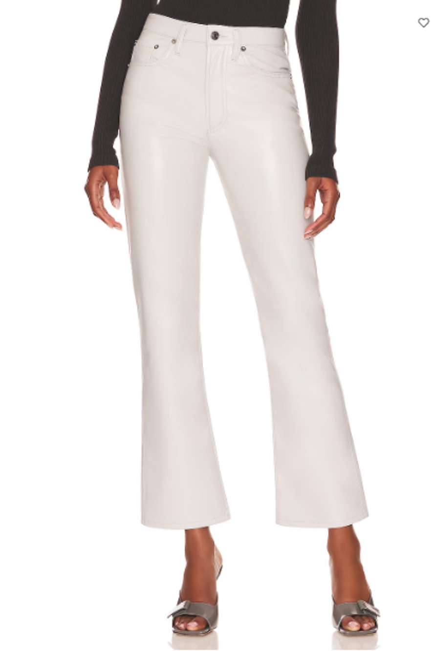 AGOLDE NWT Recycled Leather Relaxed Boot Jean Pant in Wisp // 28